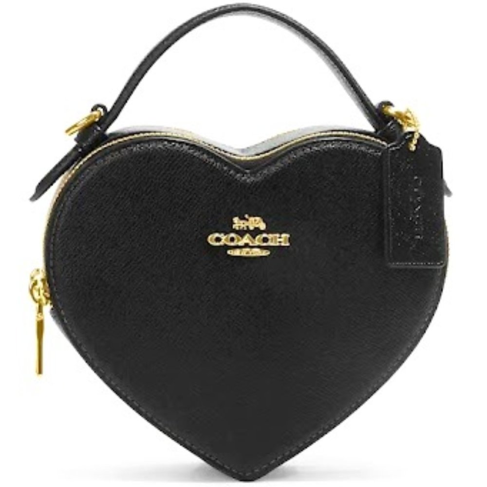 NWT COACH | Heart Crossbody (Gold/Black) Bestseller
